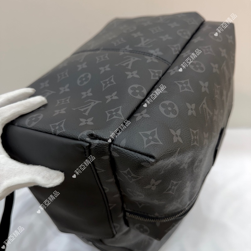莉亞精品♡Lv 黑灰老花後背包 二手美包-11