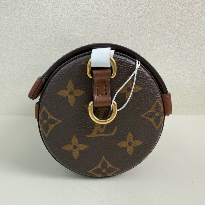99新✨LV路易威登/Louis Vuitton Papillon Trunk 棕色老花巴比龍 單肩包斜挎包手提包圓筒包 金扣 底長20cm🤎正品-4