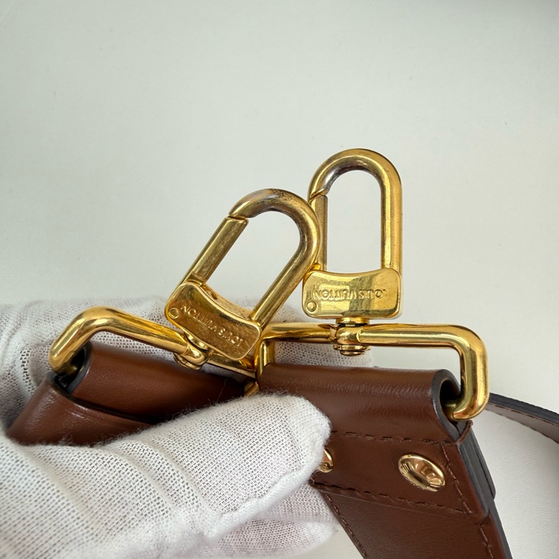 99新✨LV路易威登/Louis Vuitton Papillon Trunk 棕色老花巴比龍 單肩包斜挎包手提包圓筒包 金扣 底長20cm🤎正品-9