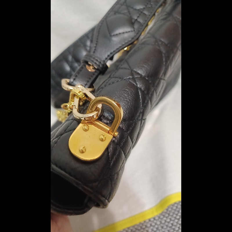Dior Caro 斜背肩背小牛皮包-11