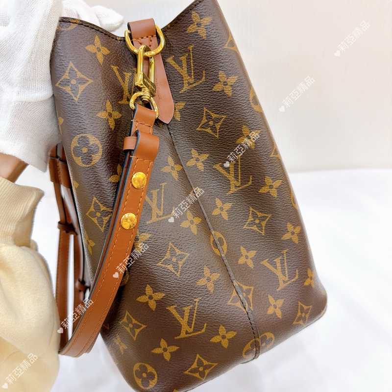 莉亞精品♡ Lv 老花焦糖水桶 二手美包-4