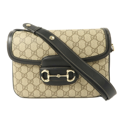 GUCCI 塗層帆布Horsebit 1955 Medium肩背袋