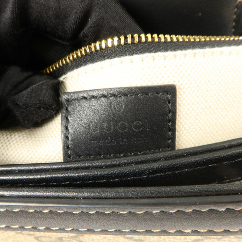 GUCCI 塗層帆布Horsebit 1955 Medium肩背袋-6