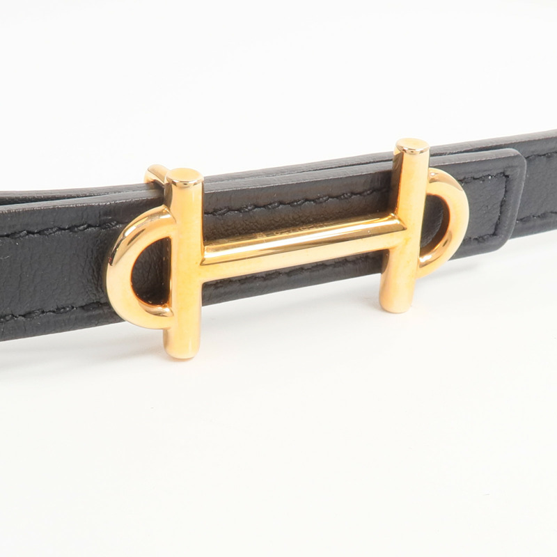 HERMES Epsom/Swift皮革Gamma Reversible Belt 90cm皮帶Etoupe/Noir-3