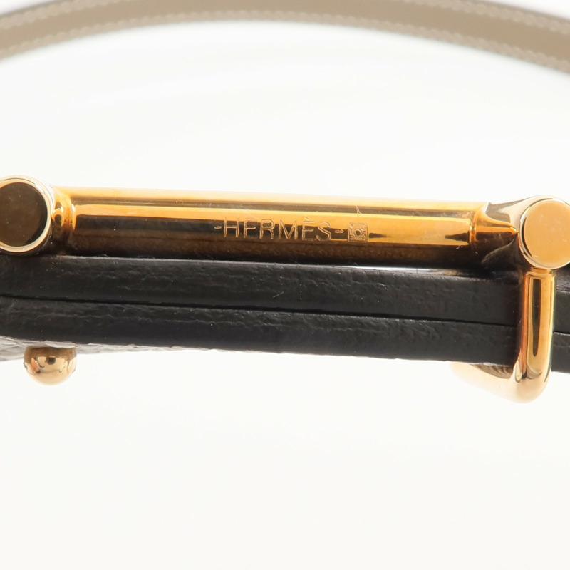 HERMES Epsom/Swift皮革Gamma Reversible Belt 90cm皮帶Etoupe/Noir-5