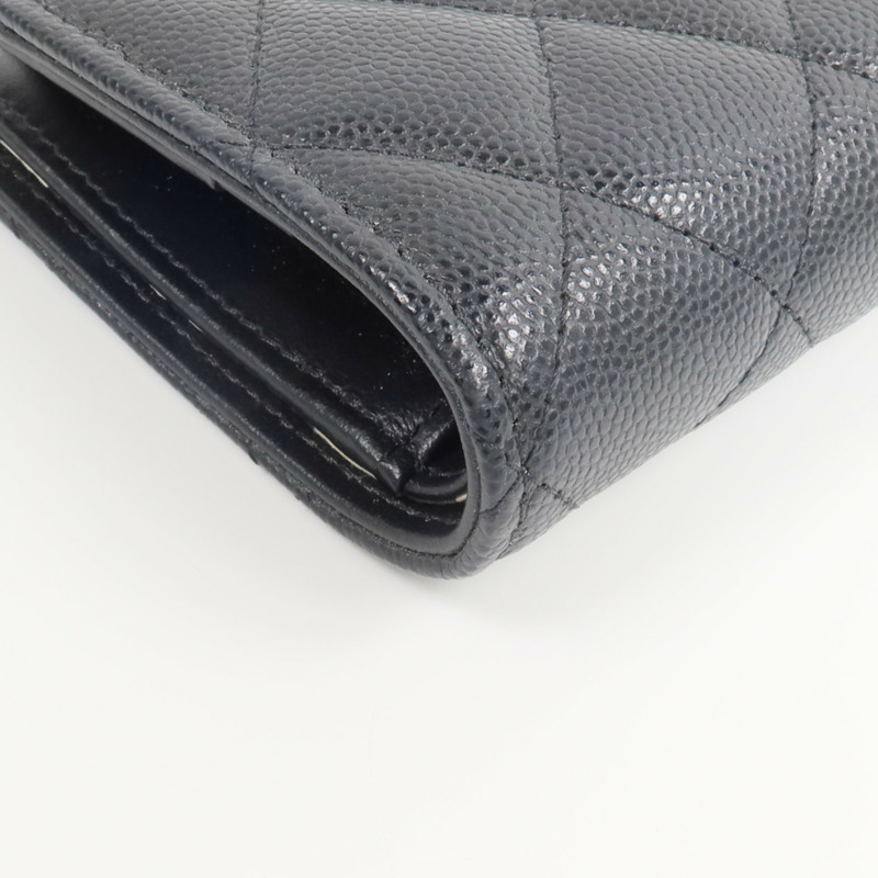 CHANEL 牛皮皮革Fold Wallet錢包-9