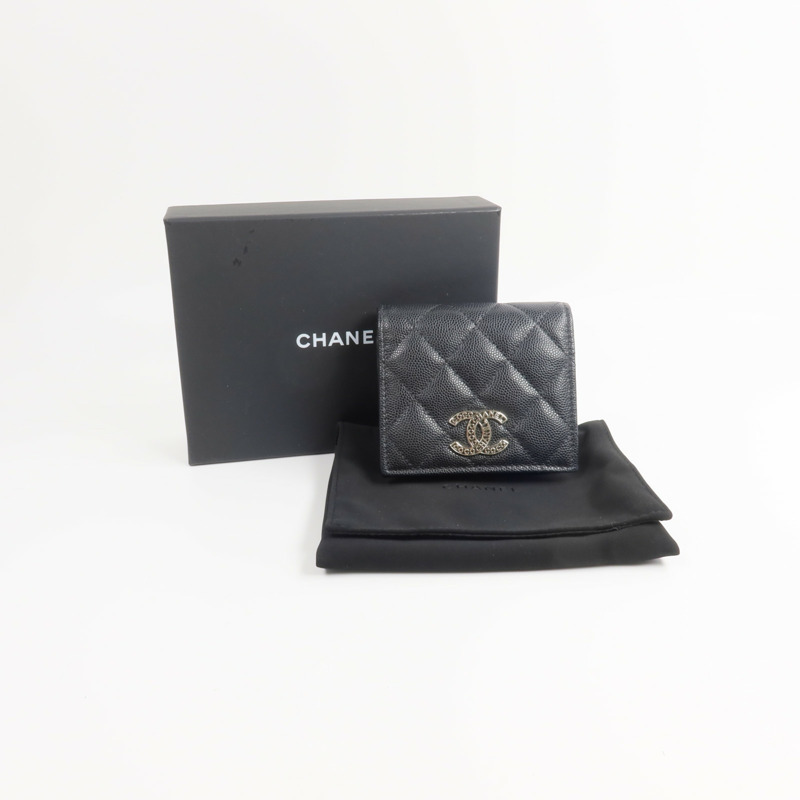 CHANEL 牛皮皮革Fold Wallet錢包-16