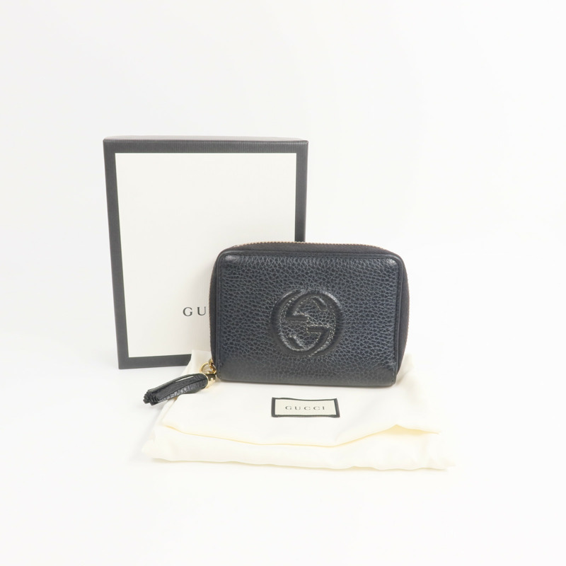 GUCCI 牛皮皮革Soho Wallet錢包-15