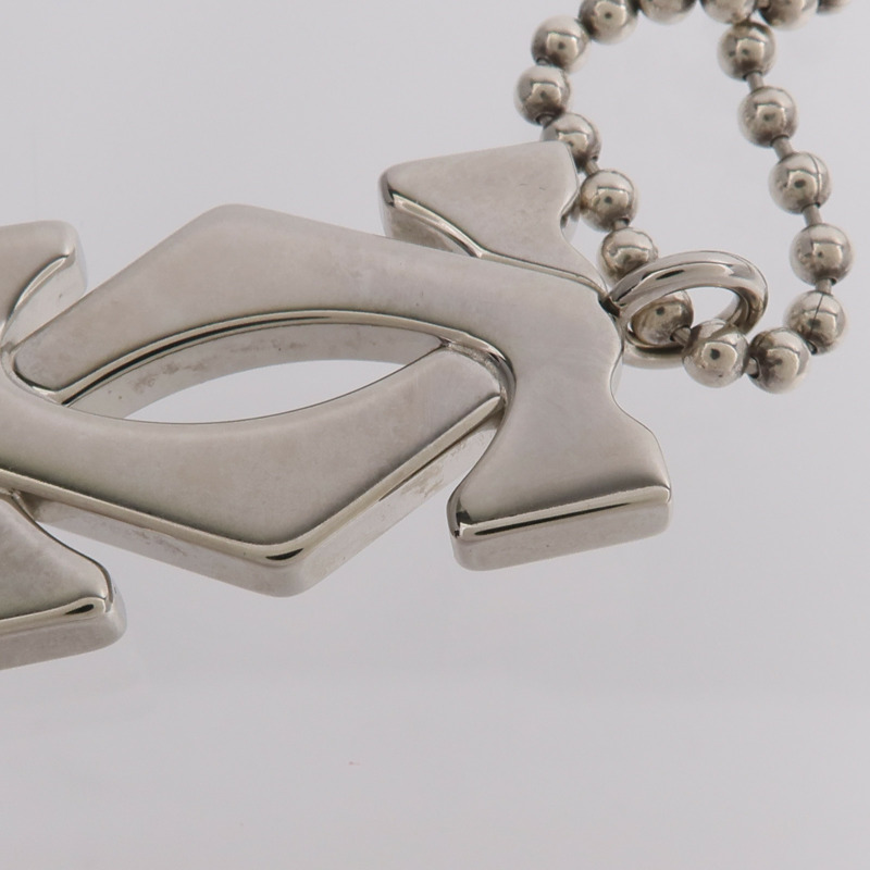 CARTIER 925純銀/不鏽鋼Vintage 2C Logo Pendent Necklace項鍊-8