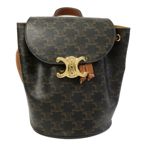 CELINE 塗層帆布Bonnie Triomphe Backpack背包