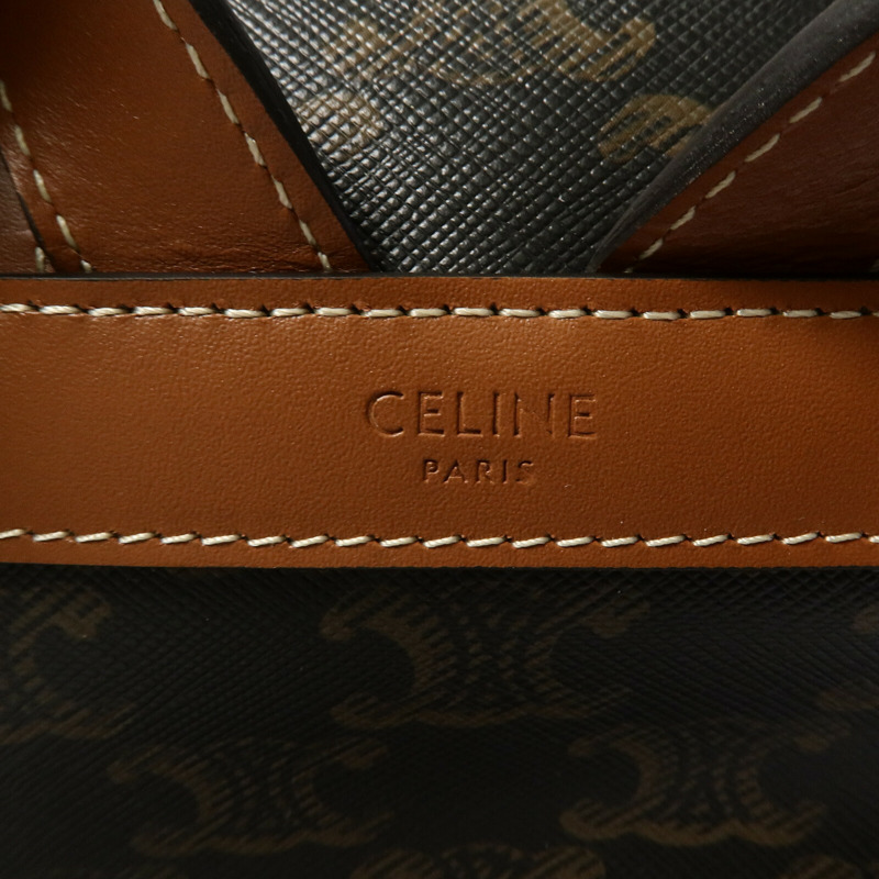 CELINE 塗層帆布Bonnie Triomphe Backpack背包-5