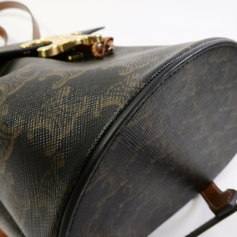 CELINE 塗層帆布Bonnie Triomphe Backpack背包-11