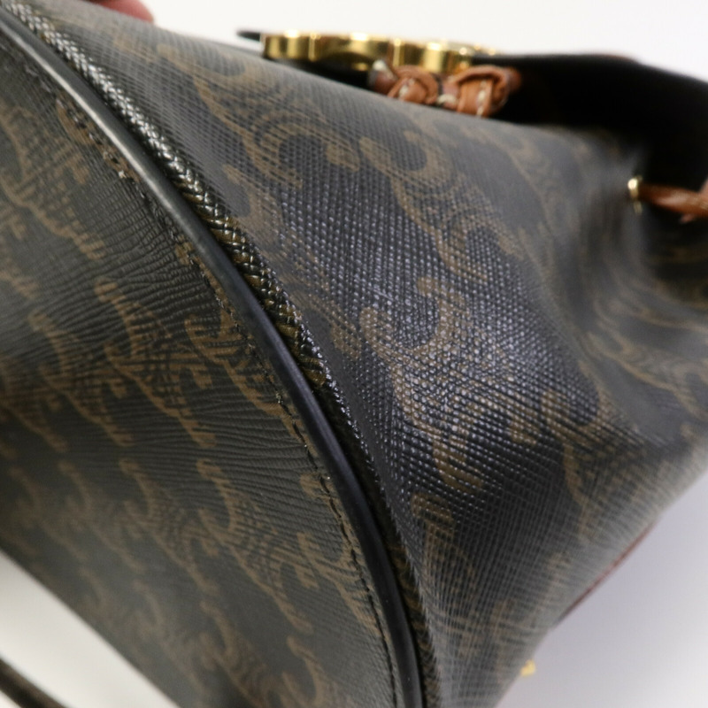 CELINE 塗層帆布Bonnie Triomphe Backpack背包-12