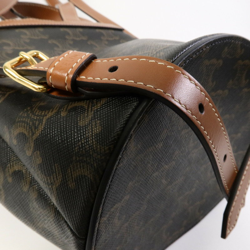 CELINE 塗層帆布Bonnie Triomphe Backpack背包-13