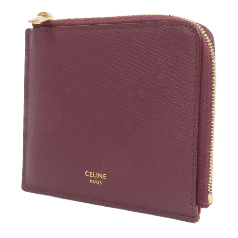 CELINE 牛皮皮革Zipped Purse Card Case錢包-1