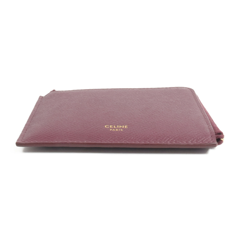 CELINE 牛皮皮革Zipped Purse Card Case錢包-5