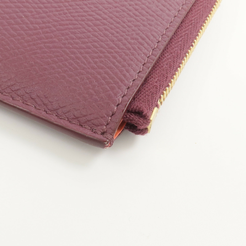 CELINE 牛皮皮革Zipped Purse Card Case錢包-7