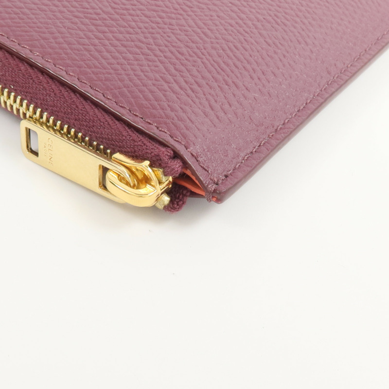 CELINE 牛皮皮革Zipped Purse Card Case錢包-10