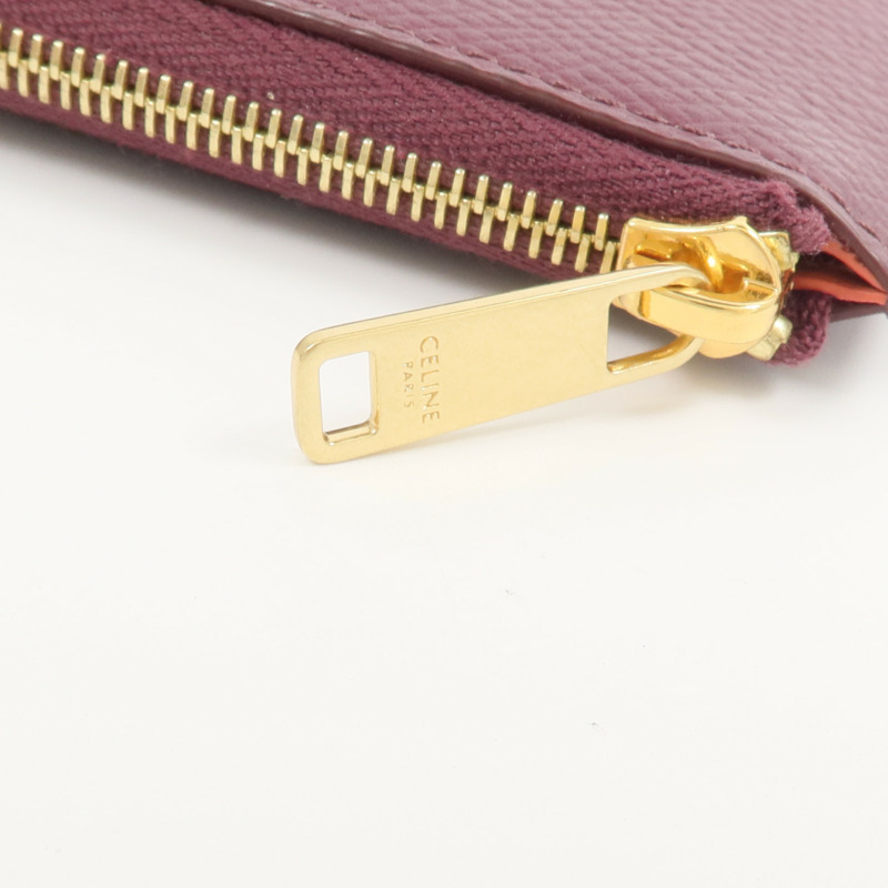 CELINE 牛皮皮革Zipped Purse Card Case錢包-11