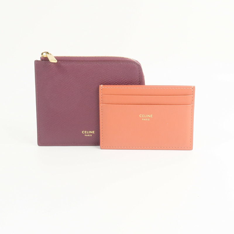 CELINE 牛皮皮革Zipped Purse Card Case錢包-16