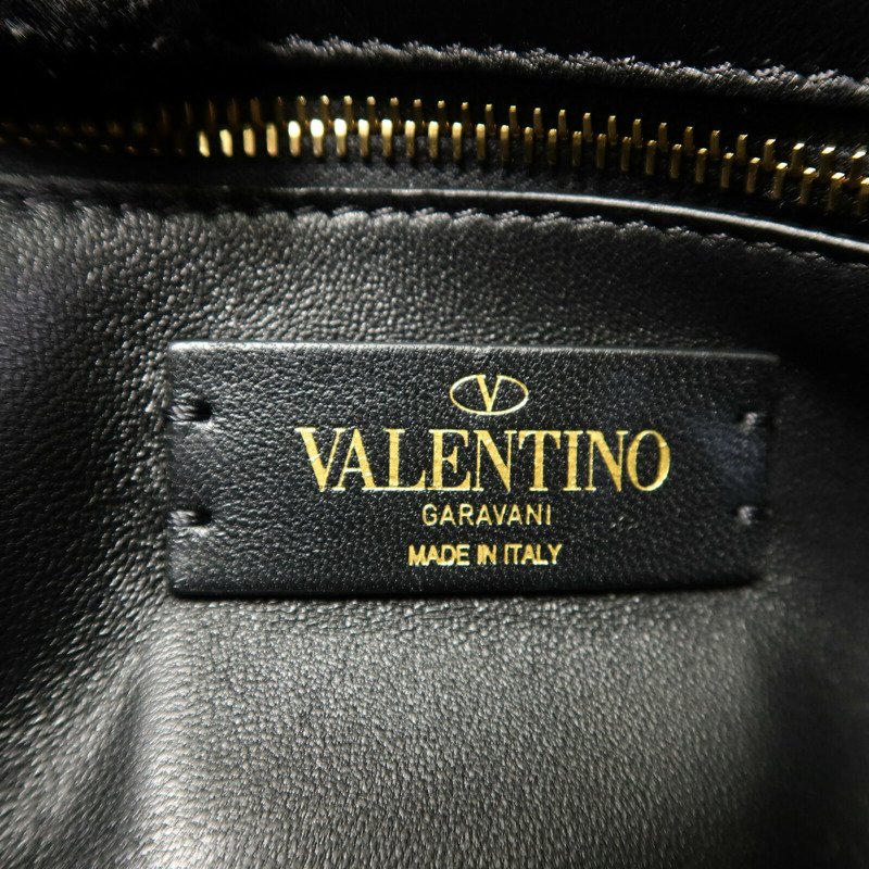 Valentino 羊皮皮革Garavani Roman Stud鏈帶手挽肩背兩用袋-5