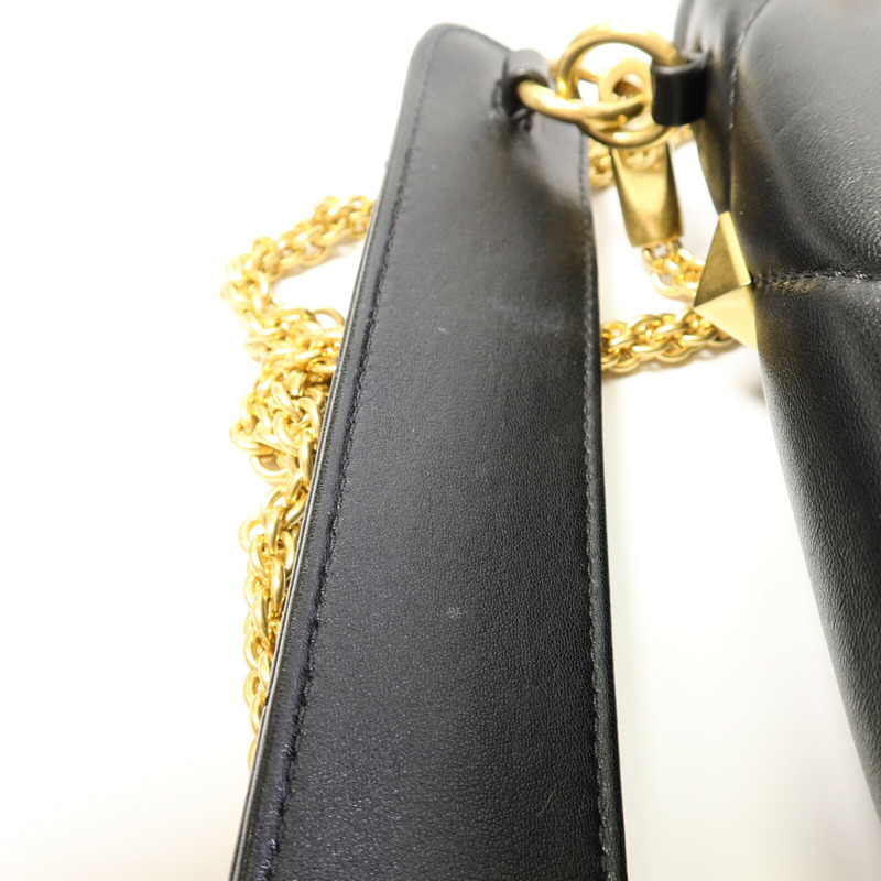 Valentino 羊皮皮革Garavani Roman Stud鏈帶手挽肩背兩用袋-12