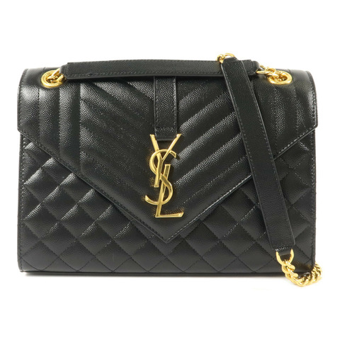 SAINT LAURENT 牛皮皮革Envelope Medium鏈帶肩背袋