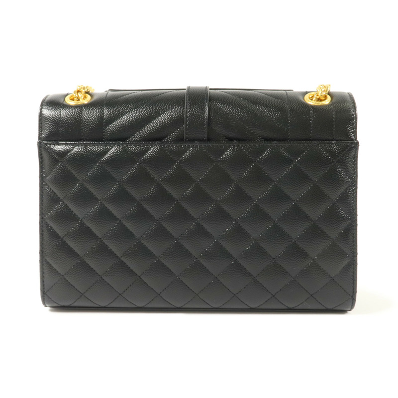 SAINT LAURENT 牛皮皮革Envelope Medium鏈帶肩背袋-1