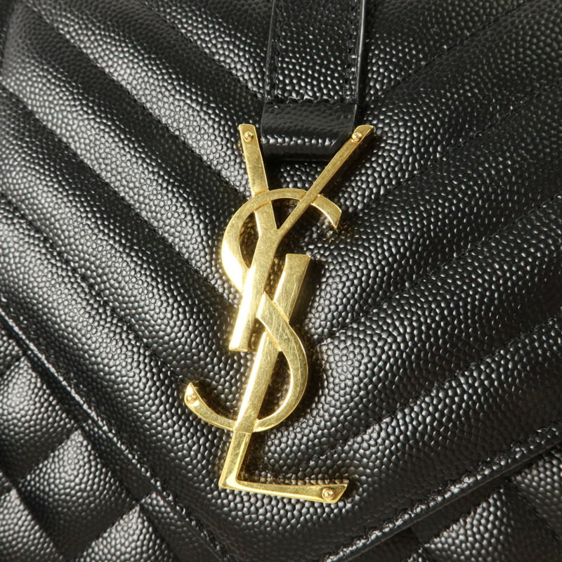 SAINT LAURENT 牛皮皮革Envelope Medium鏈帶肩背袋-11