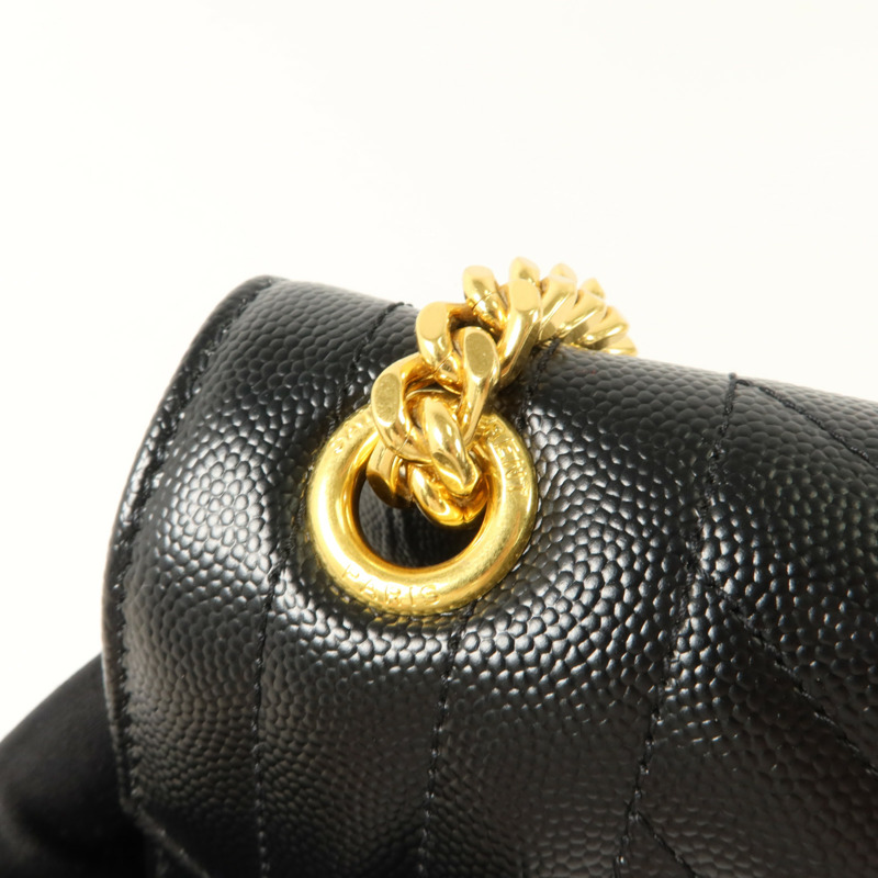 SAINT LAURENT 牛皮皮革Envelope Medium鏈帶肩背袋-12