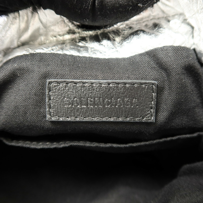BALENCIAGA 牛皮皮革Crush Tote XS鏈帶肩背袋-5
