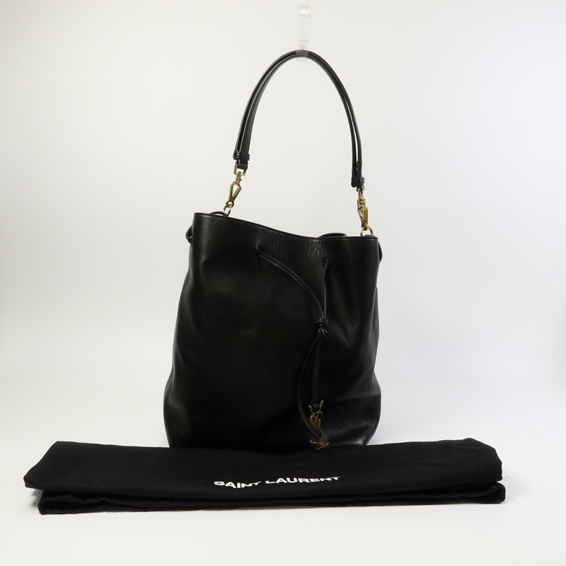 YVES SAINT LAURENT 羊皮皮革Paris VII Pochon手挽袋-9