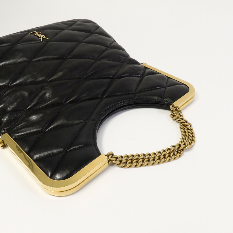 YVES SAINT LAURENT 羊皮皮革87 Frame Fold Over Shoulder Bag手挽肩背兩用袋-8
