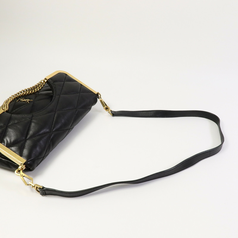 YVES SAINT LAURENT 羊皮皮革87 Frame Fold Over Shoulder Bag手挽肩背兩用袋-10