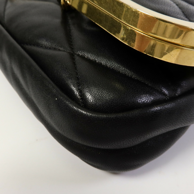 YVES SAINT LAURENT 羊皮皮革87 Frame Fold Over Shoulder Bag手挽肩背兩用袋-12