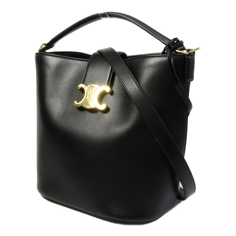 CELINE 牛皮皮革Louise Bucket Medium手挽肩背兩用袋-1