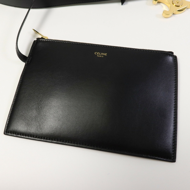 CELINE 牛皮皮革Louise Bucket Medium手挽肩背兩用袋-7
