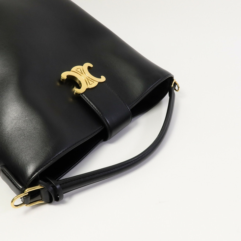CELINE 牛皮皮革Louise Bucket Medium手挽肩背兩用袋-10