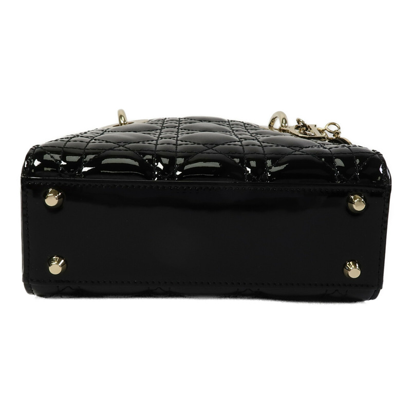 Dior 漆皮皮革Lady Dior Mini手挽肩背兩用袋-3