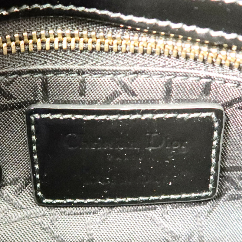 Dior 漆皮皮革Lady Dior Mini手挽肩背兩用袋-5