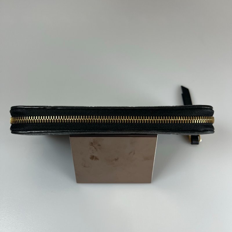 LV M61864 黑壓紋ㄇ拉長夾-4