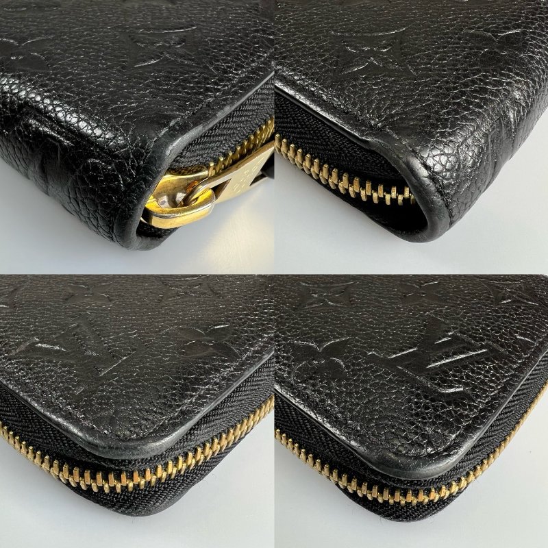 LV M61864 黑壓紋ㄇ拉長夾-11