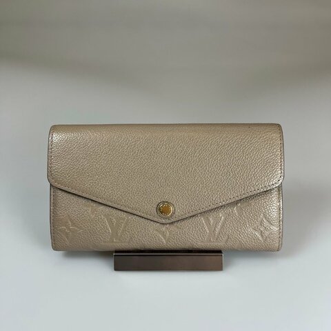 LV M68708 灰色壓紋拚皮革信封長夾