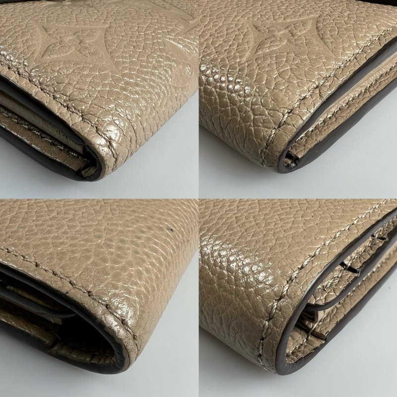 LV M68708 灰色壓紋拚皮革信封長夾-15
