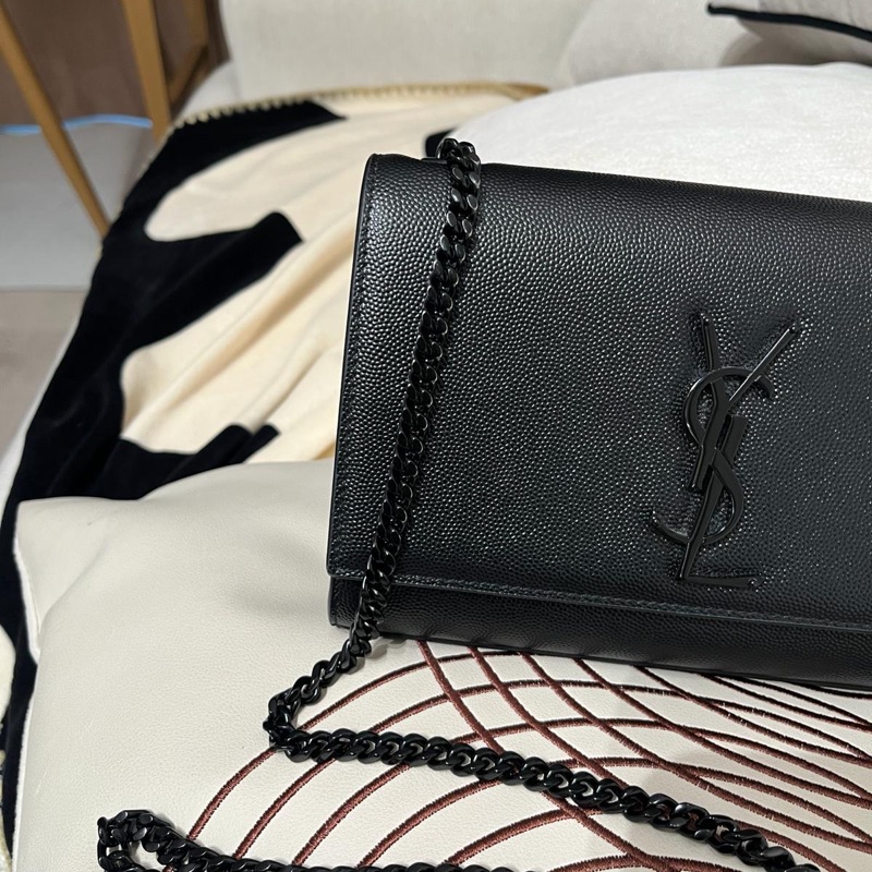 YSL Kate small Black Caviar flap-1