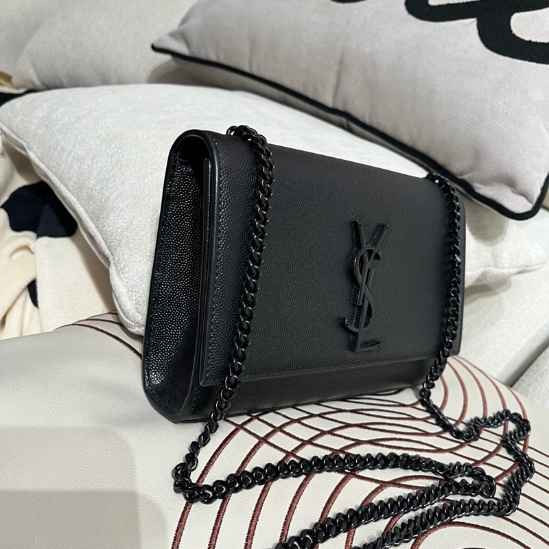 YSL Kate small Black Caviar flap-2