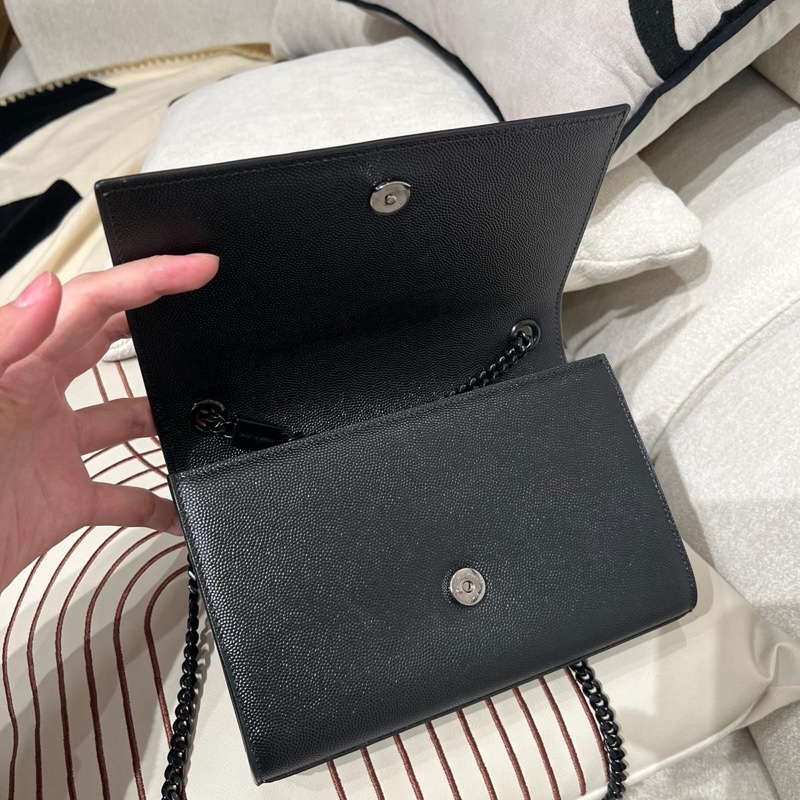 YSL Kate small Black Caviar flap-6