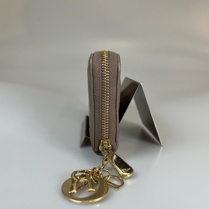 DIOR 灰藤格紋長夾-2