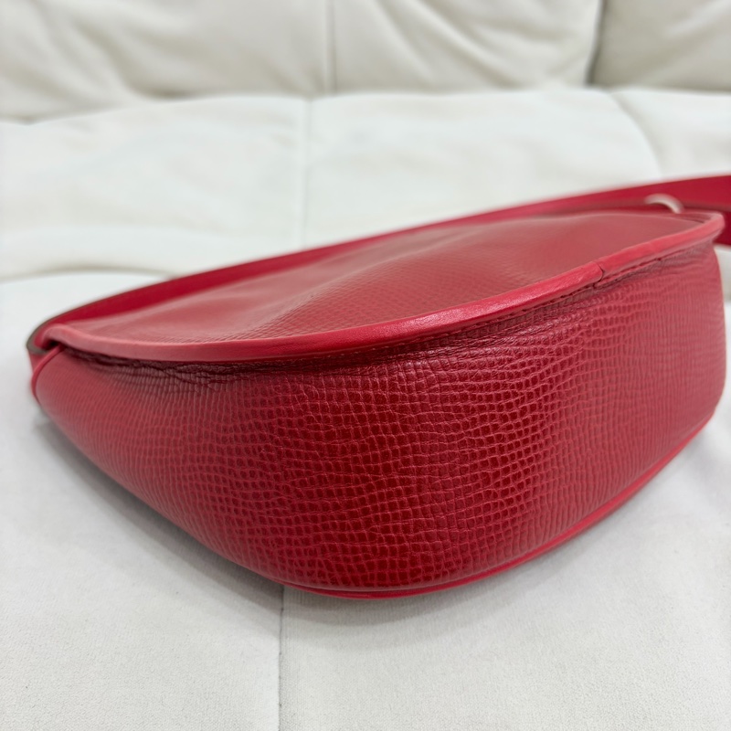 Dior 金蛋復古肩背包 紅金 中古-8