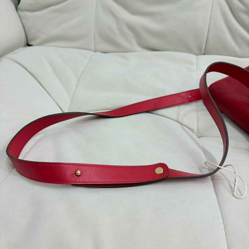 Dior 金蛋復古肩背包 紅金 中古-13